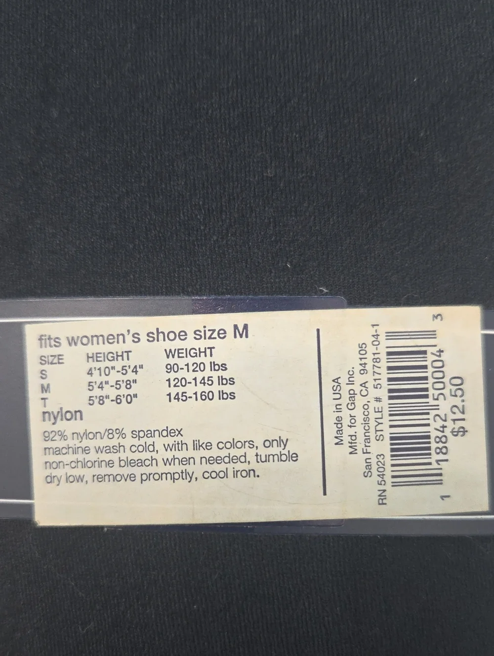 GAP Black Opaque Tights - Classic Everyday